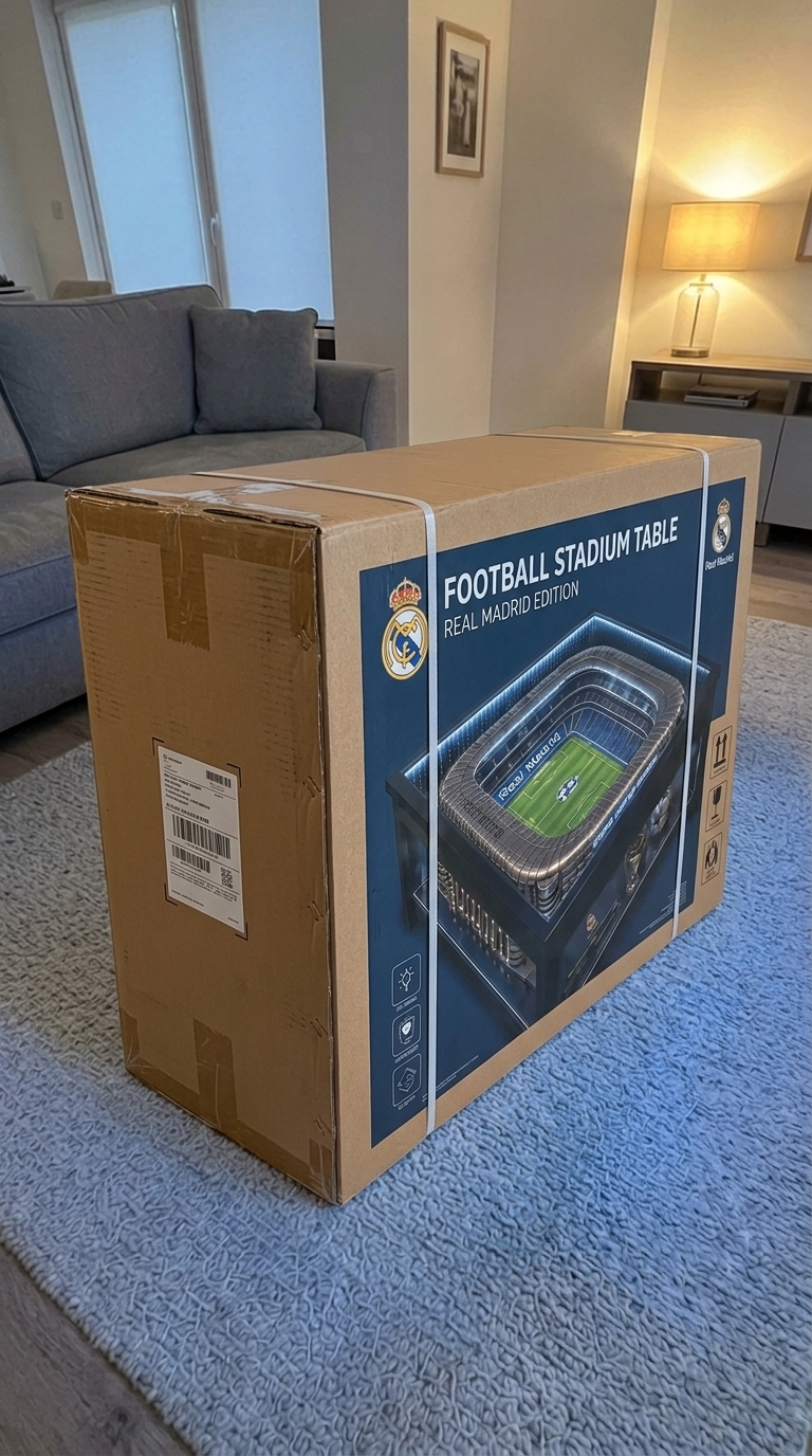 Football Stadium Table – Real Madrid Edition retail box, side view